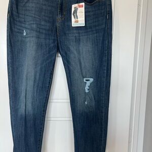 Signature by Levi Strauss Modern Slim Cuffed Jeans - Dark Blue